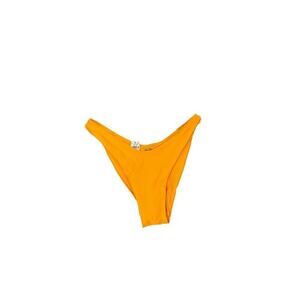 Aerie Bright Orange Low Rise High Cut Leg Swim Bottoms Womens Medium New